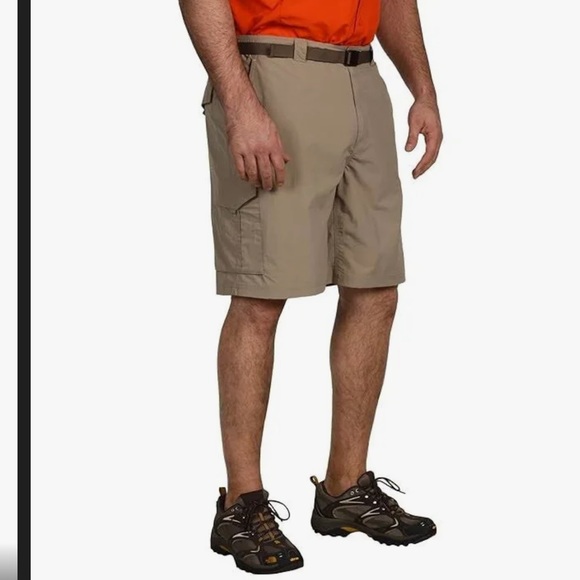 Columbia Shorts Mens 0 Cotton Snap Fly Size 34 Columbia Khaki Cargo